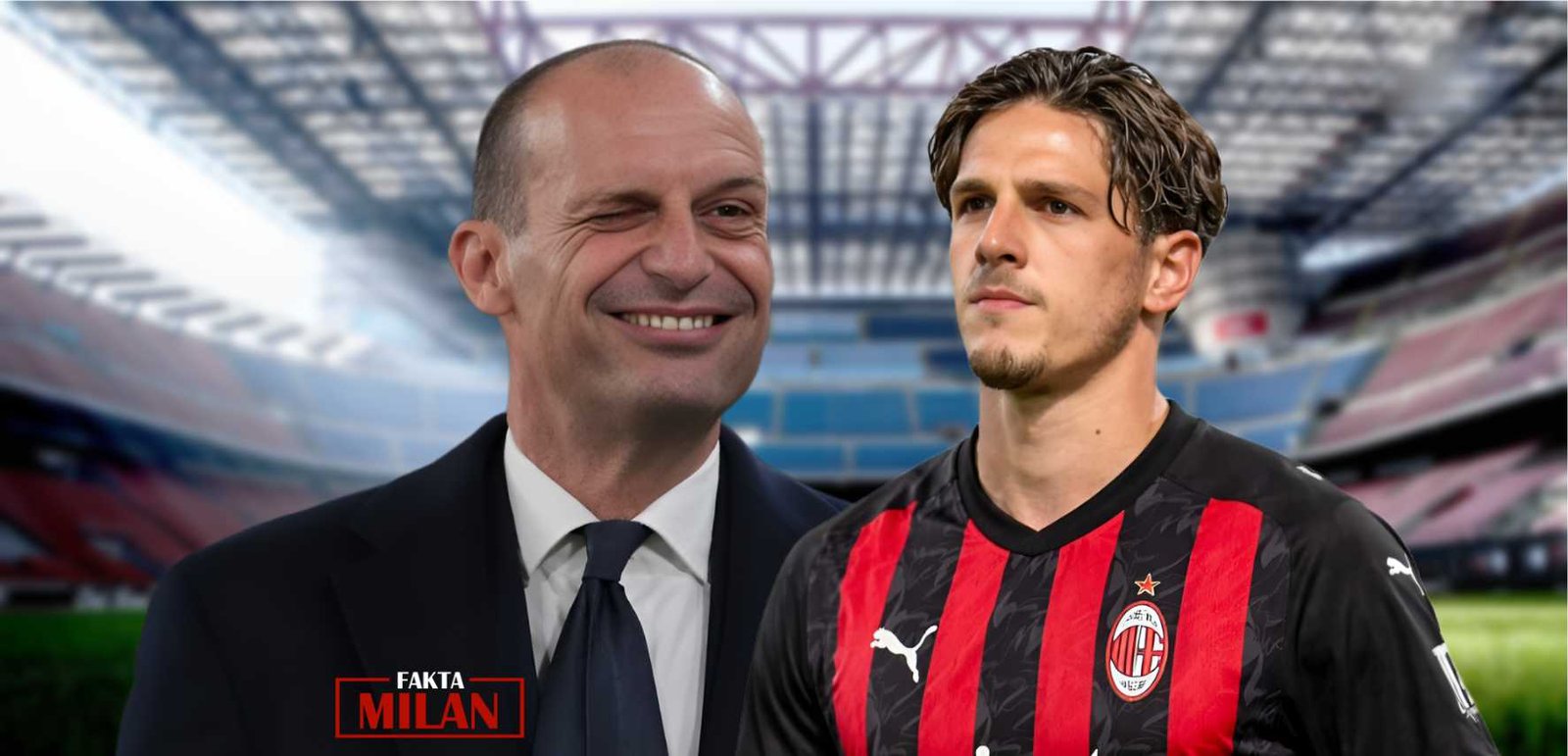 Zaniolo ke AC Milan Zaniolo dan pelatih AC Milan di stadion, kemungkinan transfer.