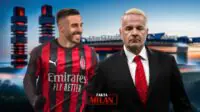 Igli Tare dan Mario Gila di Milan Igli Tare dan Mario Gila di stadion Milan saat musim panas.